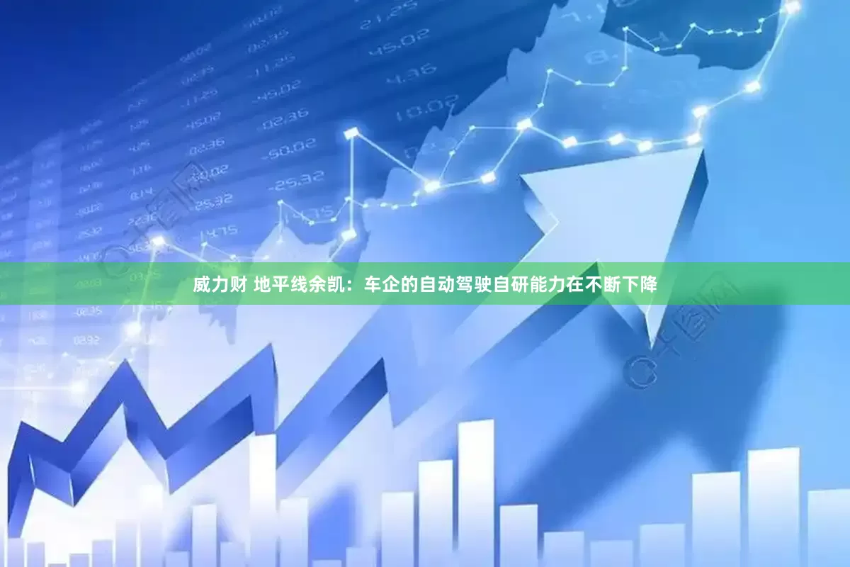 威力财 地平线余凯：车企的自动驾驶自研能力在不断下降
